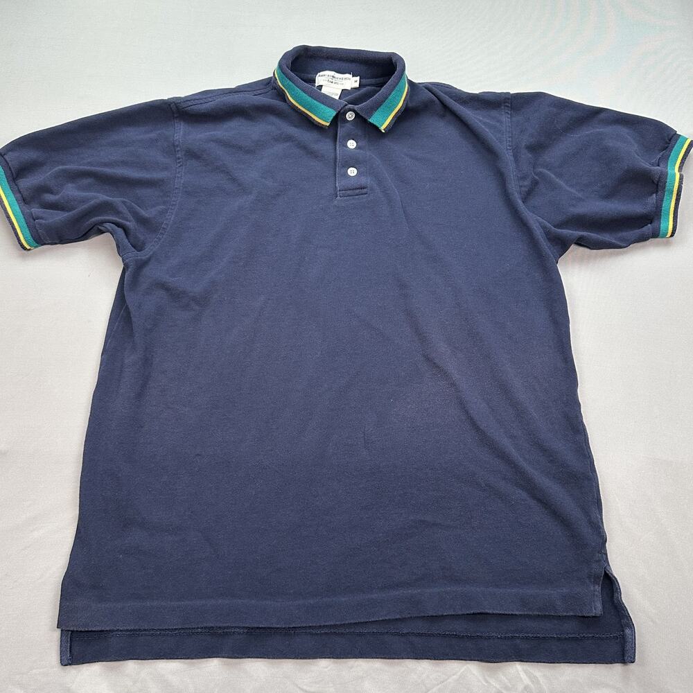 Vintage Abercrombie & Fitch Polo Shirt Mens Medium Stripe Collar Prep 90s Y2K